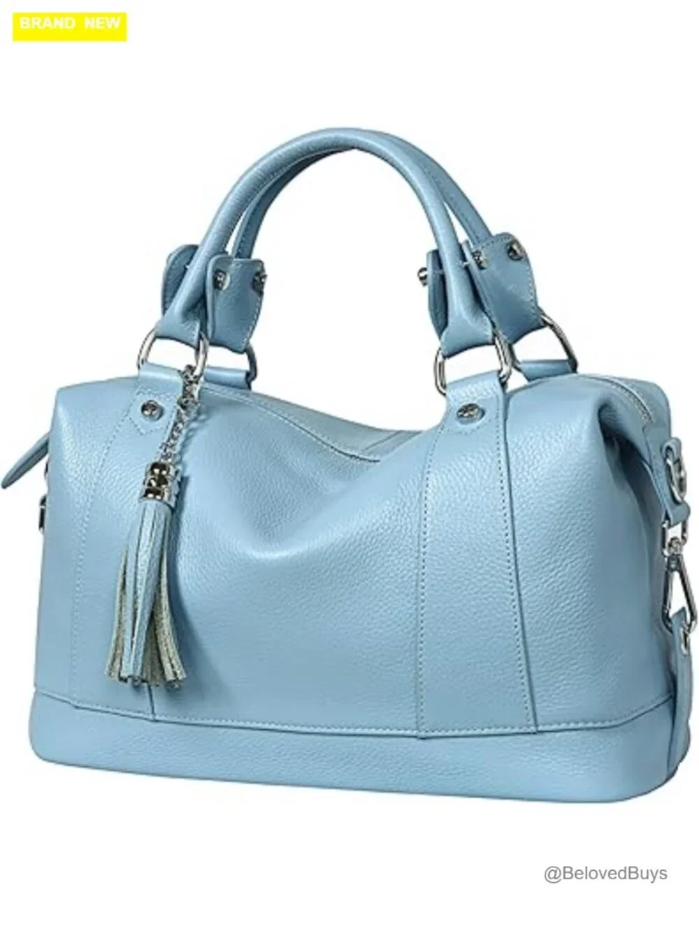 Genuine Leather Satchel Tote Bag Crossbody Handbag with Fringe